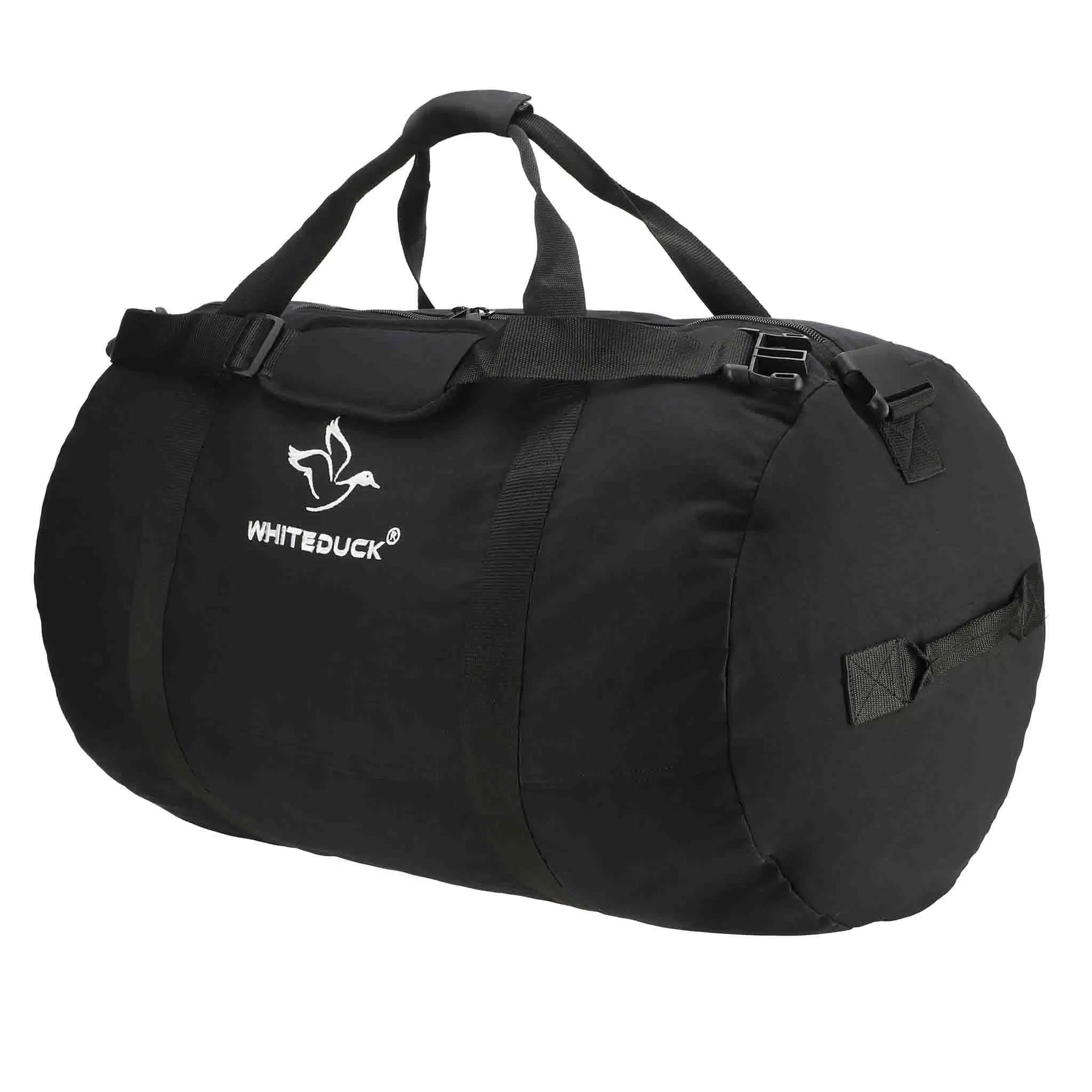 WHITEDUCK FILIOS Canvas Duffle Bag Waterproof 24x16 (Black) Travel/Sports/Weekender Bag