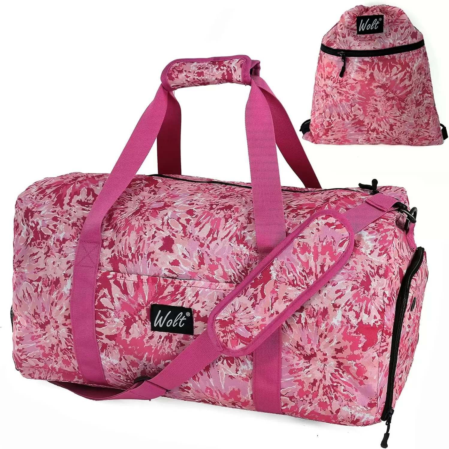 WOLT Fire Travel Duffel Bags for Women - Weekend Totes Bag for Airplane Carry-On. Cute Sports Gym Dance. Overnight