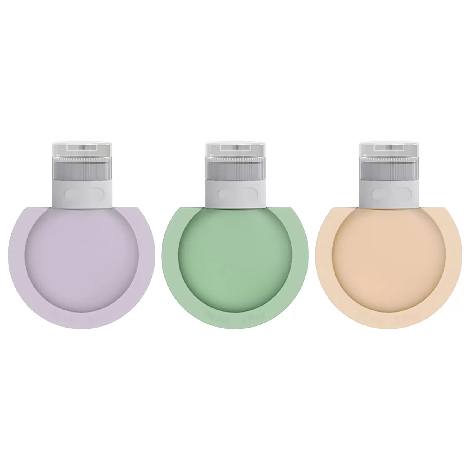 WQJNWEQ indoor 1 Set of 3pcs Portable Silicone Travel Refillable Bottle Travel Container??Travel Split Bottle Shampoo Cosmetics Travel Products Portable Split Bottle on Sales Clearance Items