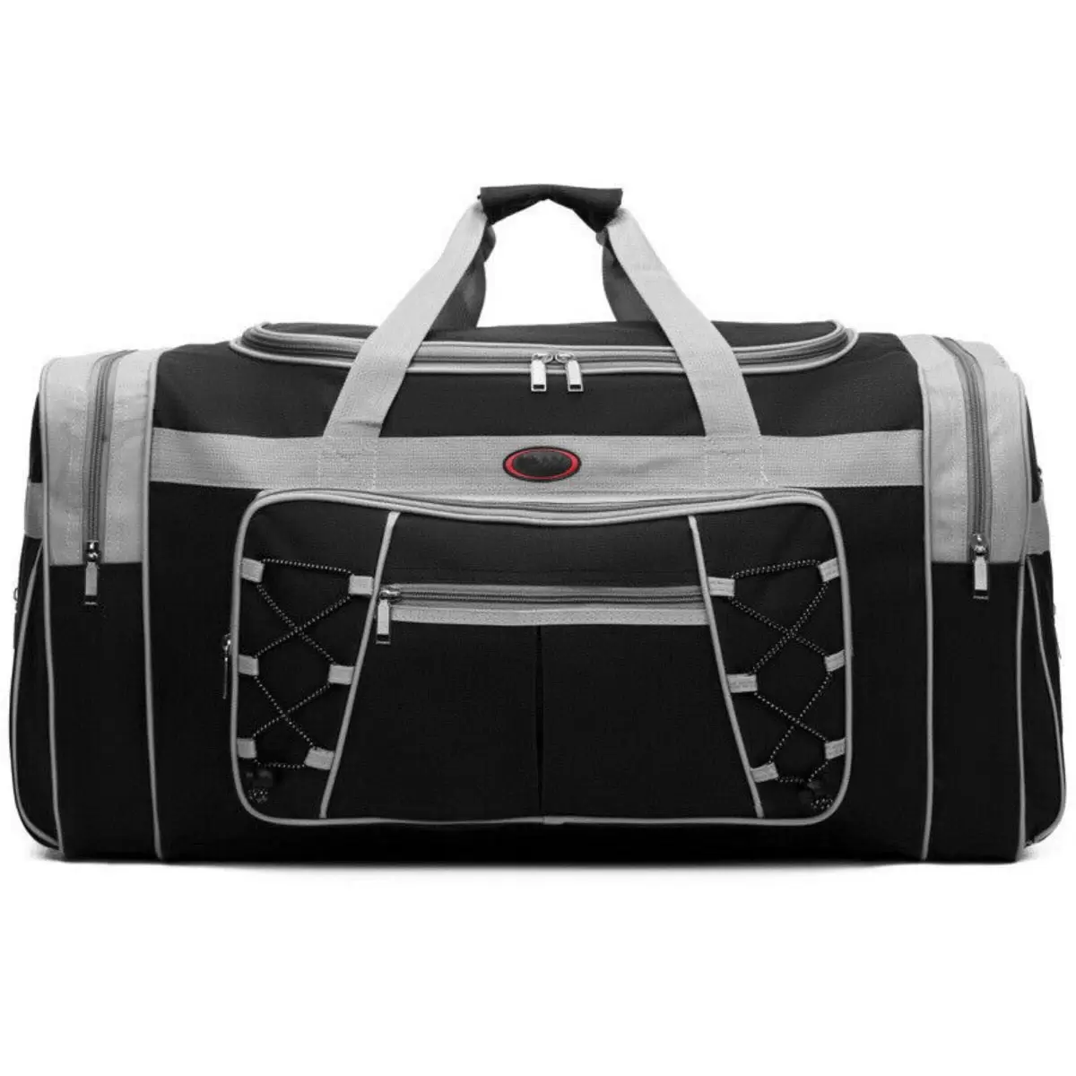 WSYW Large Duffle Bag Men 72L Sport Gym Holdall Travel Bag Work Luggage Water-repellent Black and White