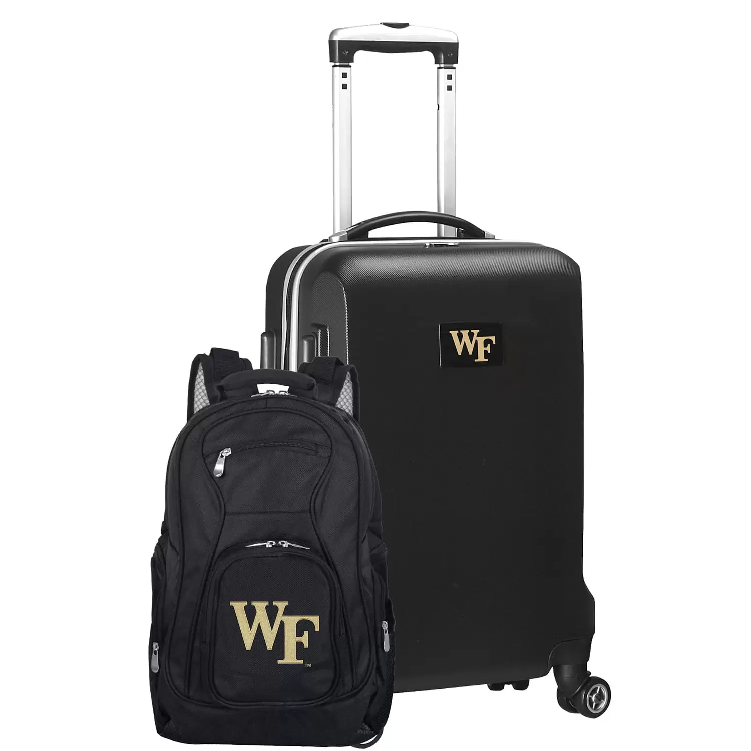 Wake Forest Demon Deacons Deluxe 2-Piece Backpack and Carry-On Set - Black