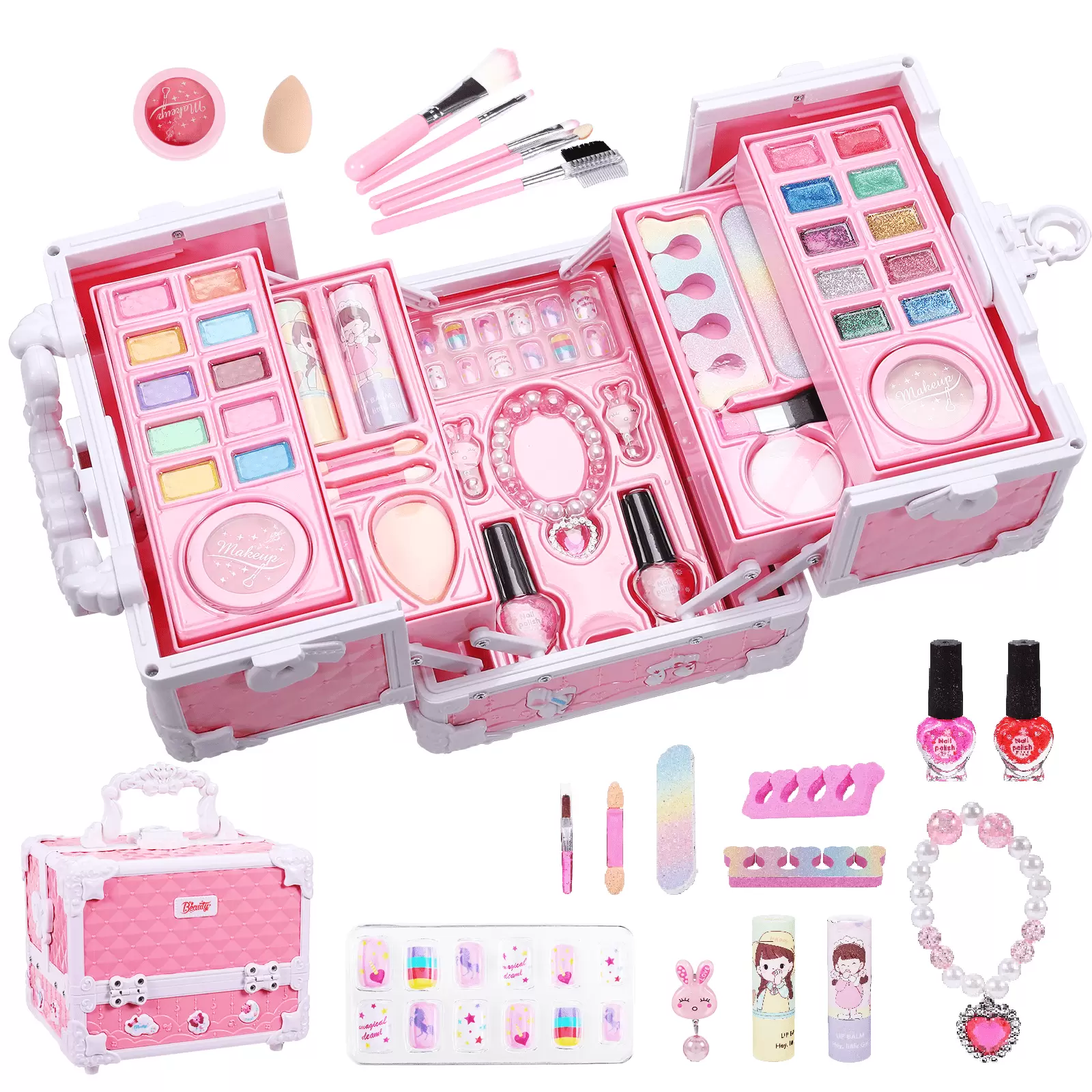 Welltop Kids Makeup Kit Girls Toys. Girls Makeup Kit for Kids. Little Girls Make up Set Safe & Non Toxic Makeup