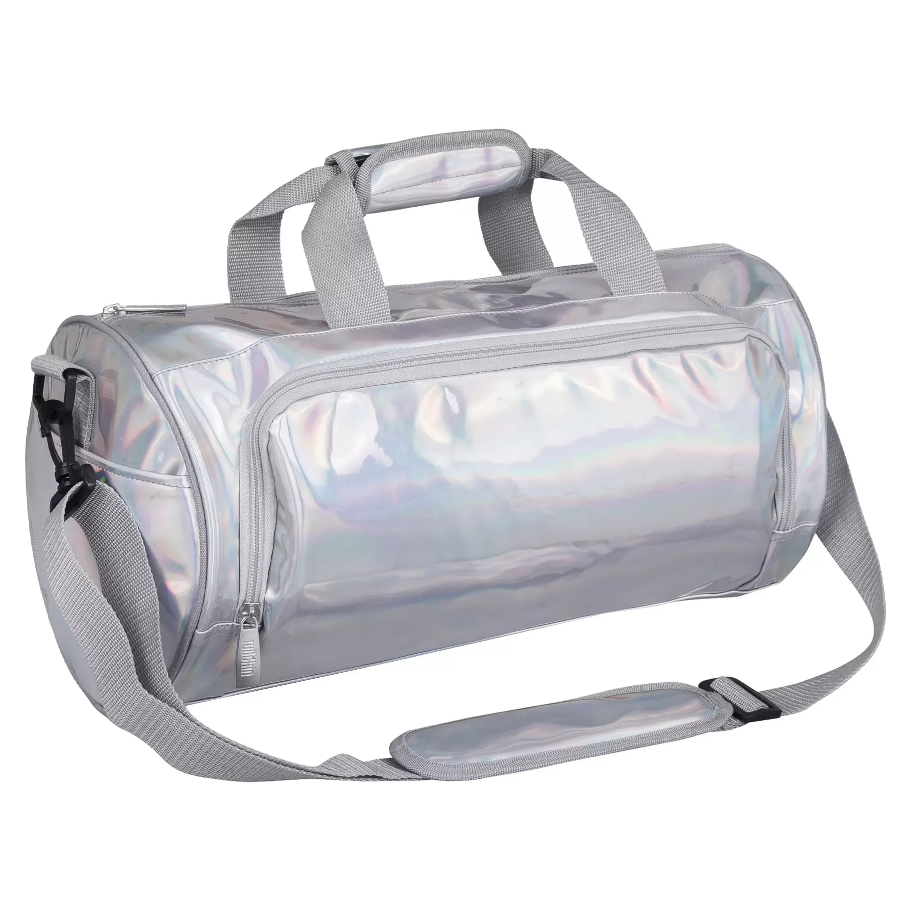 Wildkin Kids Dance Bag for Boys and Girls. Lightweight. 17 Inch (Holographic Silver)