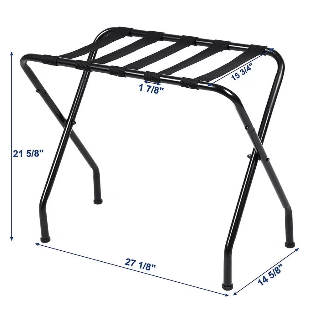 Wilitto 680*400*560MM Portable Metal Luggage Rack Black