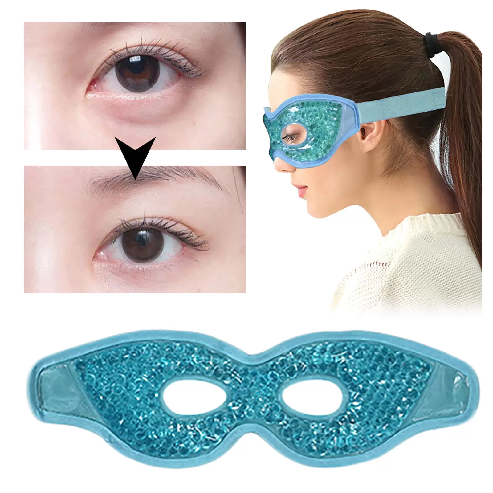 Wmhsylg Women Fashion Gel Cooling Eye Mask .Ice Cold Compress For Puffy Eyes .Dry Eyes Beauty Tools