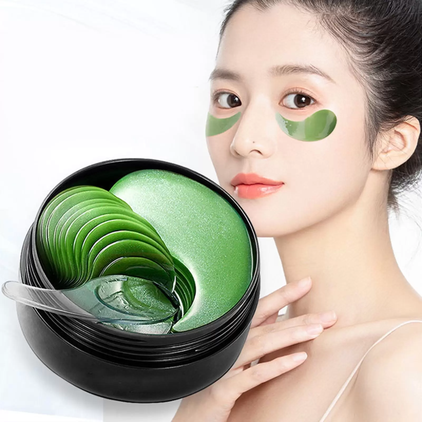 Wmhsylg Women Fashion Hydrating Seaweed Hydrating Eye 60 Pieces Moisturizing Moisturizing Hydrating Green Eye 80Ml Eye Mask