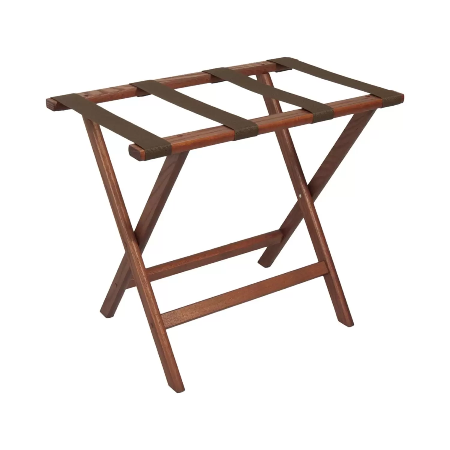 Wooden Mallet Deluxe Straight Leg Luggage Rack-Color:Brown.Finish:Mahogany