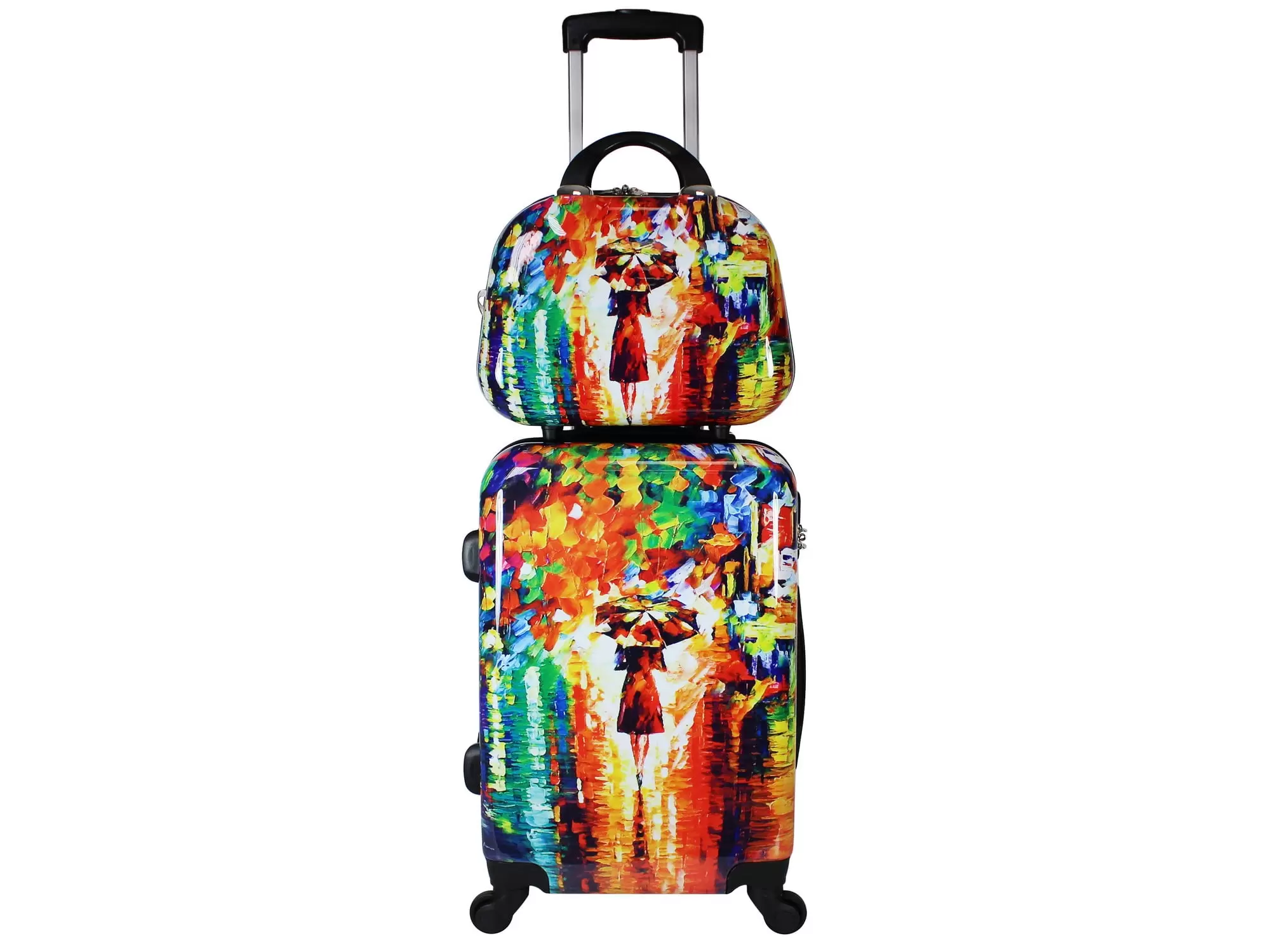 World Traveler 2-Piece Carry-On Hardside Spinner Luggage Set - Paris Nights