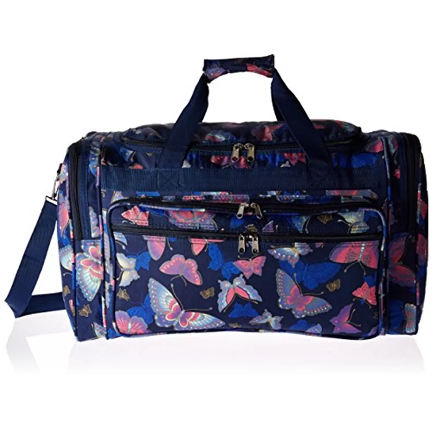 World Traveler 22-inch Travel Duffel Bag - Pink Butterfly