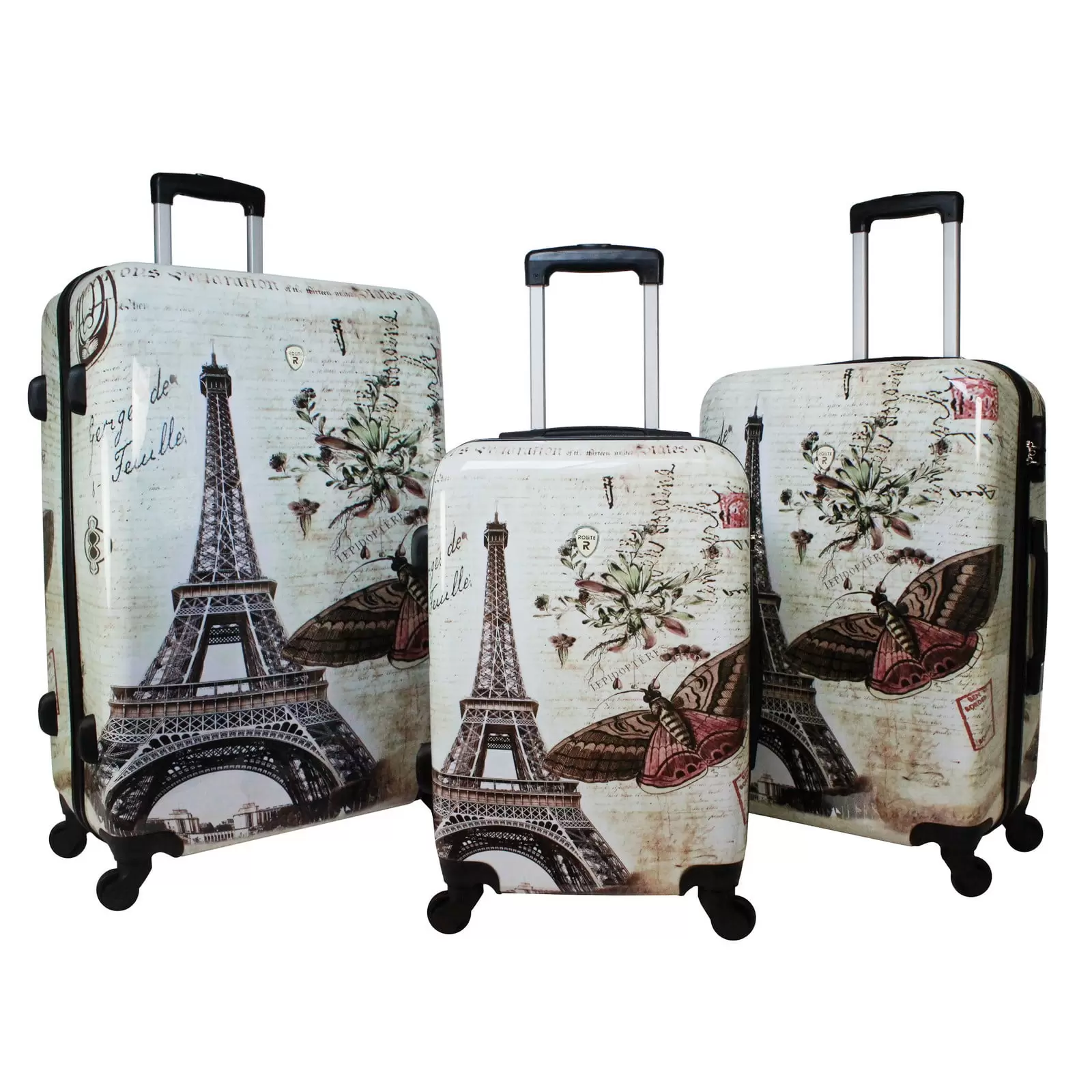 World Traveler Destinations 3-Piece Hardside Spinner Luggage Set - Paris