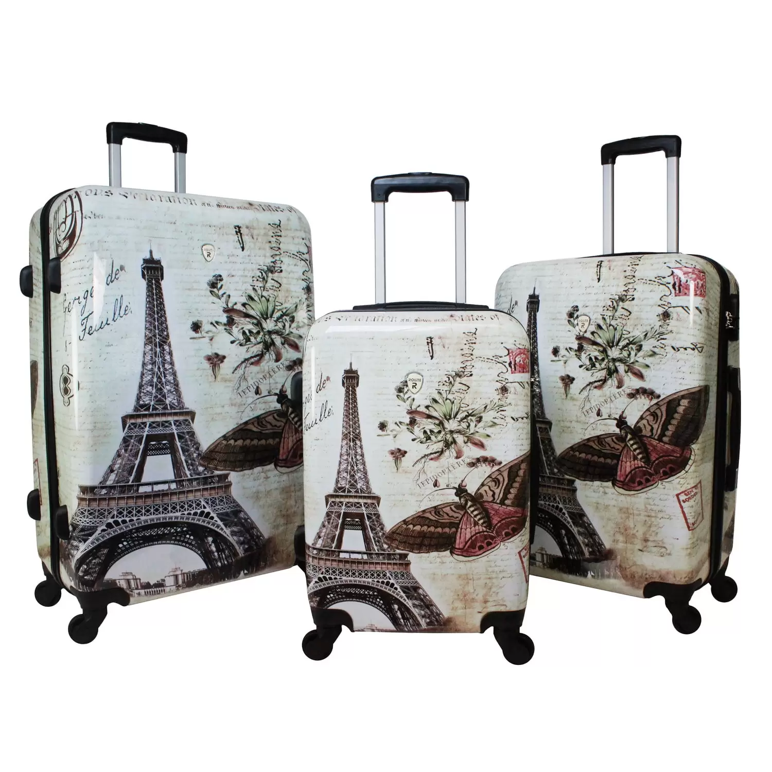 World Traveler Destinations Hardside 3-Piece Spinner Luggage Set - Paris