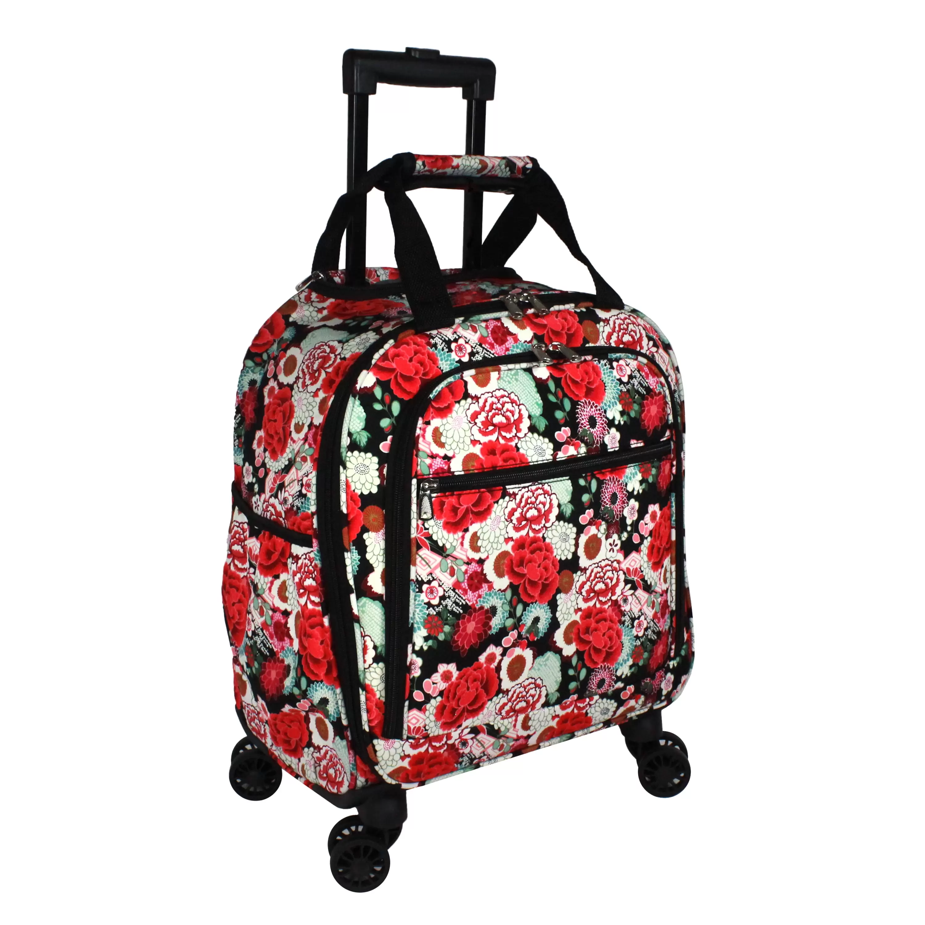 World Traveler Prints 18-inch Spinner Carry-On Luggage - Flowers