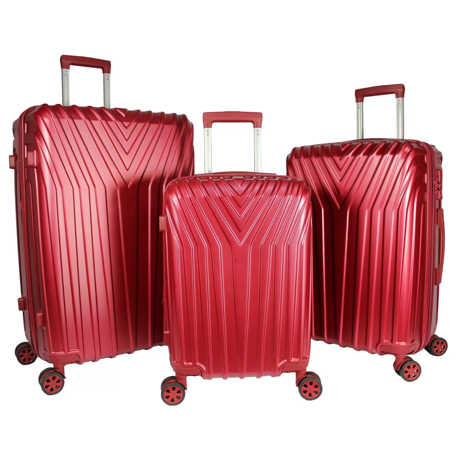 World Traveler Skyline Hardside 3-Piece Spinner Luggage Set - Burgundy