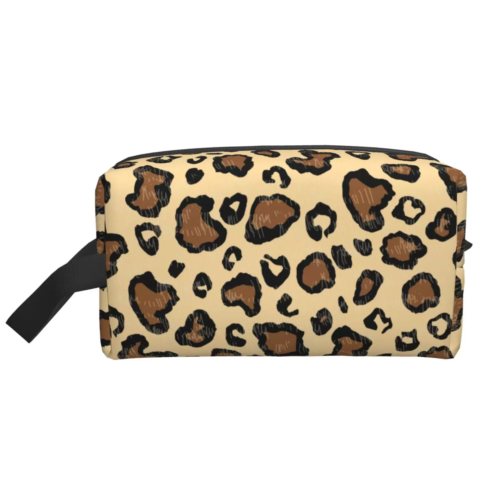 XMXT Large Capacity Makeup Bag. Abstract Leopard Graffiti Storage Bags Travel Toiletry Cosmetic Bag for Women Men