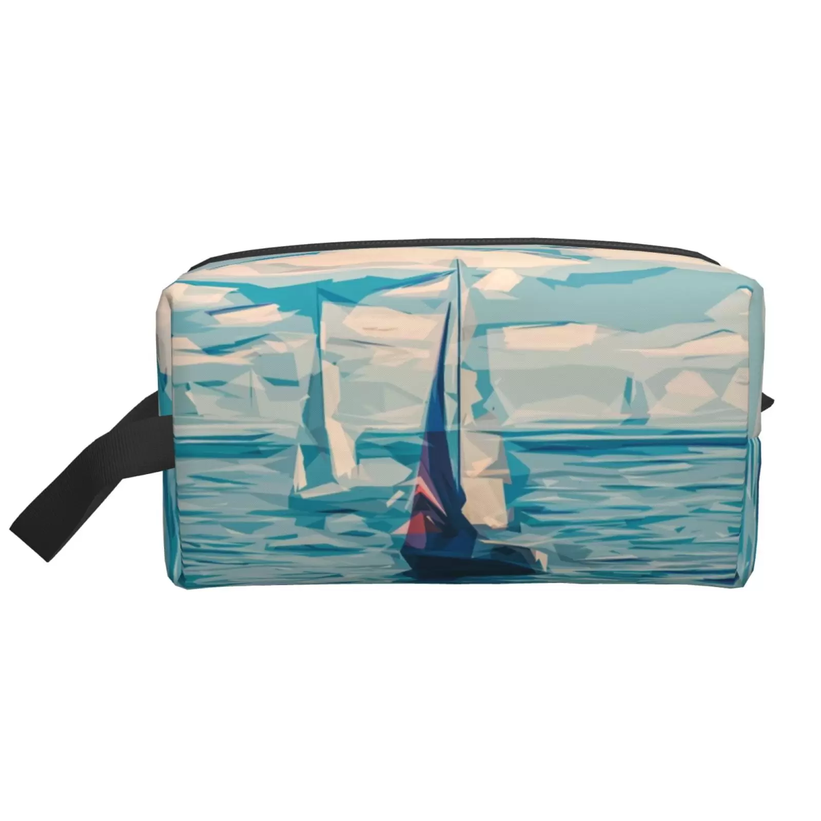 XMXT Large Capacity Makeup Bag. Impressionist Horizon Illustration Storage Bags Travel Toiletry Cosmetic Bag for Women Men