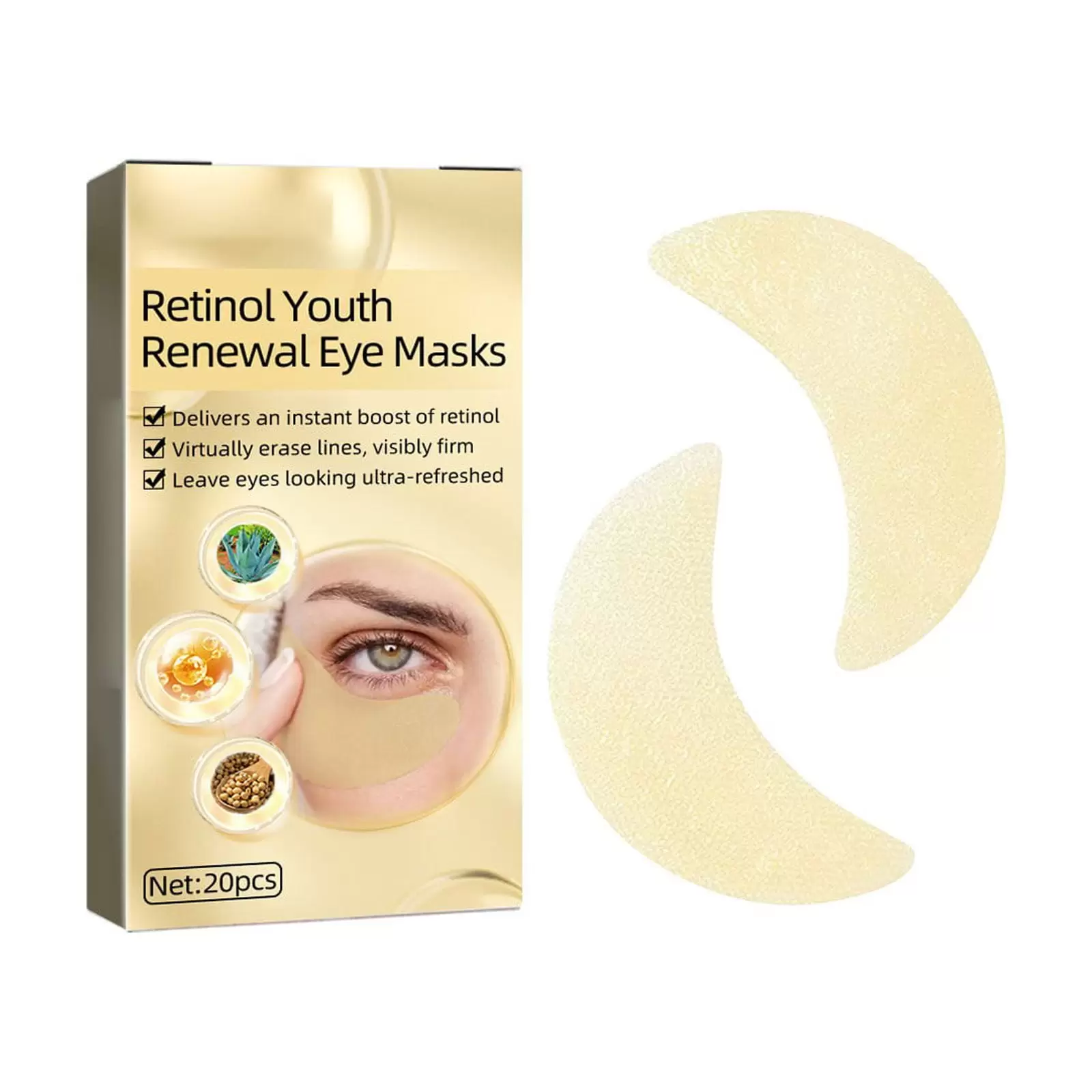 Xipoxipdo Retinols Eye Masks Is Used For Fine Lines Crow's Feet And Puffy Eyes To Lift Tighten And Moisturize The Eye Bags