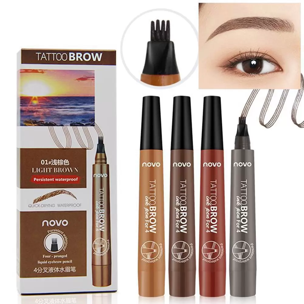 Xyer NOVO Waterproof Long Lasting Smudge-Proof Four Tips Tattoo Liquid Eyebrow Pencil