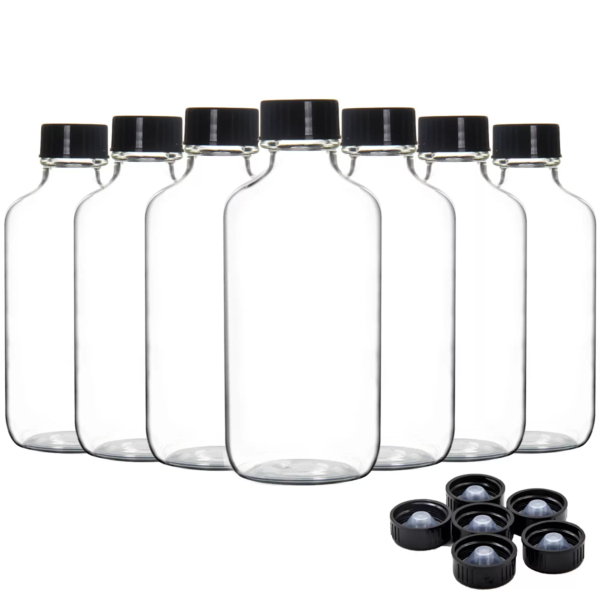 Youngever 16 Pack Empty Glass Bottles with Lids. 4 Ounce Refillable Container for Essential Oils and More YE431.166