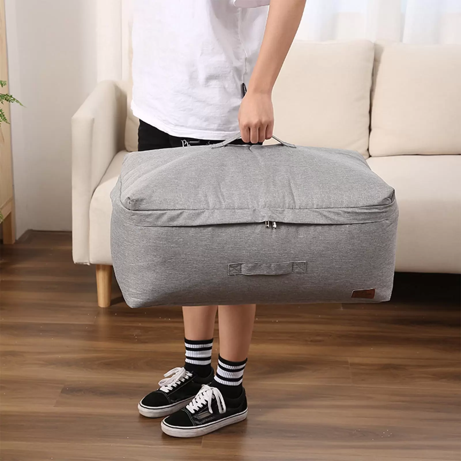 Yyeselk Storage Bag Multipurpose Duty Laundry Bag For Damp Proof Luggage Suitcase Clothes Comforters Furniture Blankets Cover Washable