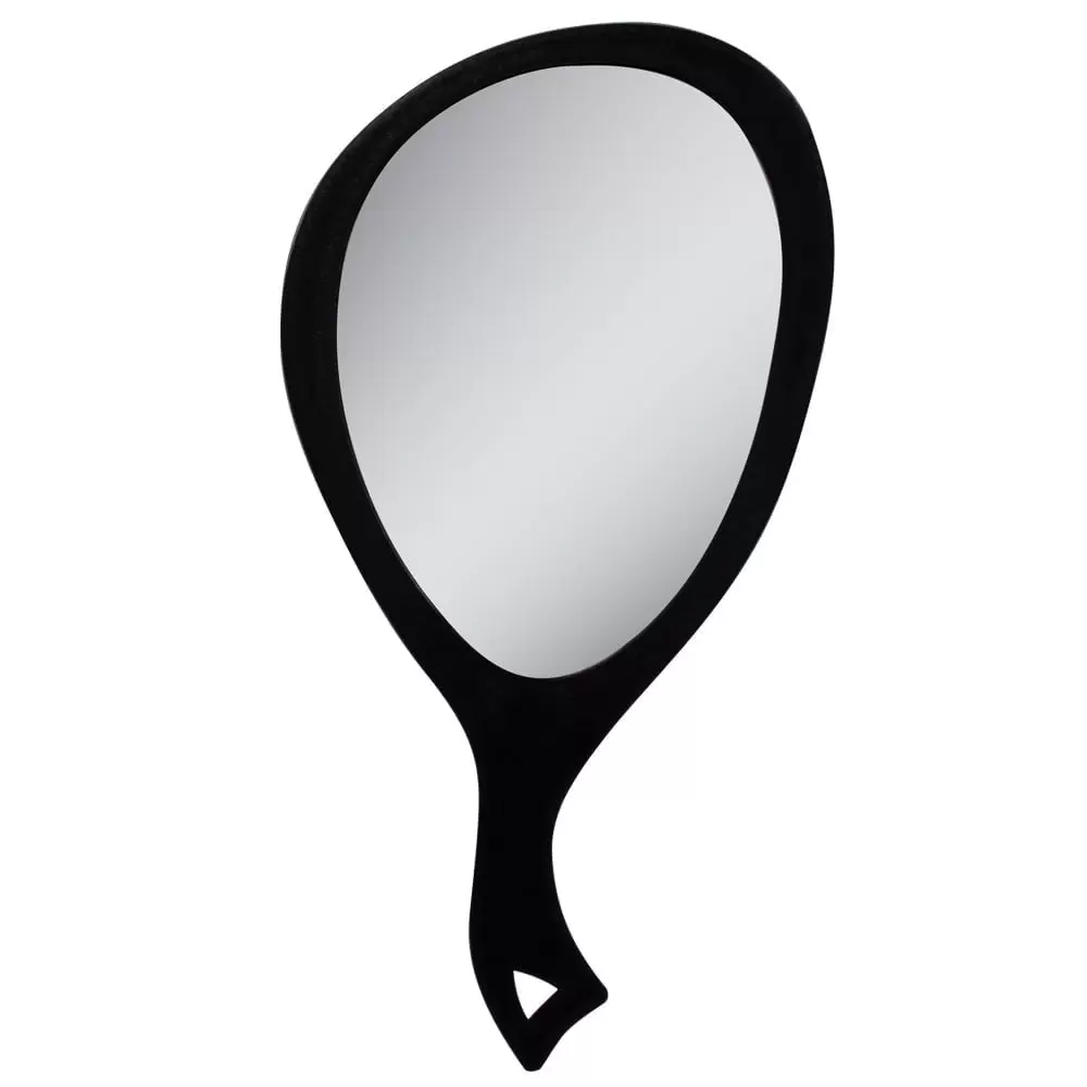 Zadro Teardrop Large Hand Mirror Hand Held Mirror for Hair Cutting Self Ergonomic Hand Mirrors with Handle Glass Mirrors