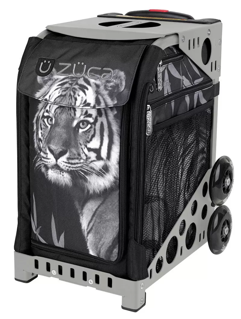 Zuca 18 Sport Bag - Tiger with Flashing Wheels (Gray Frame)