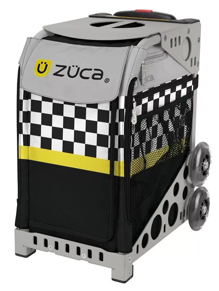 Zuca Sk8ter Block Sport Insert Bag and Gray Frame with Flashing Wheels