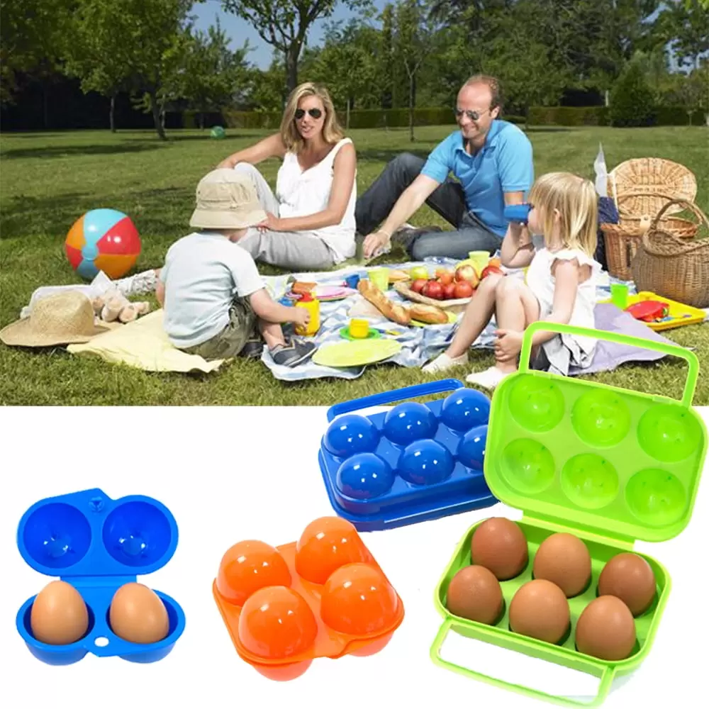 Visland Outdoor Camping Picnic 2/4/6/12 Eggs Holder Container Plastic Storage Box Case