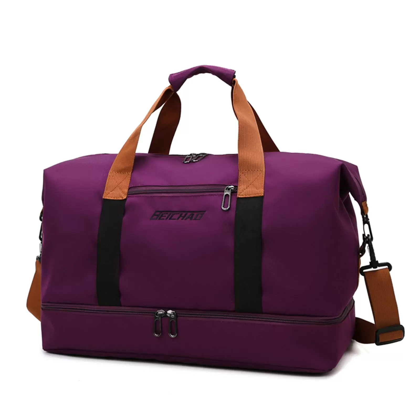 Hapeisy Weekender Bags for Women. Overnight Bag Carryon Weekend Travel Duffel Tote with Shoe Compartment .Oxford Cloth