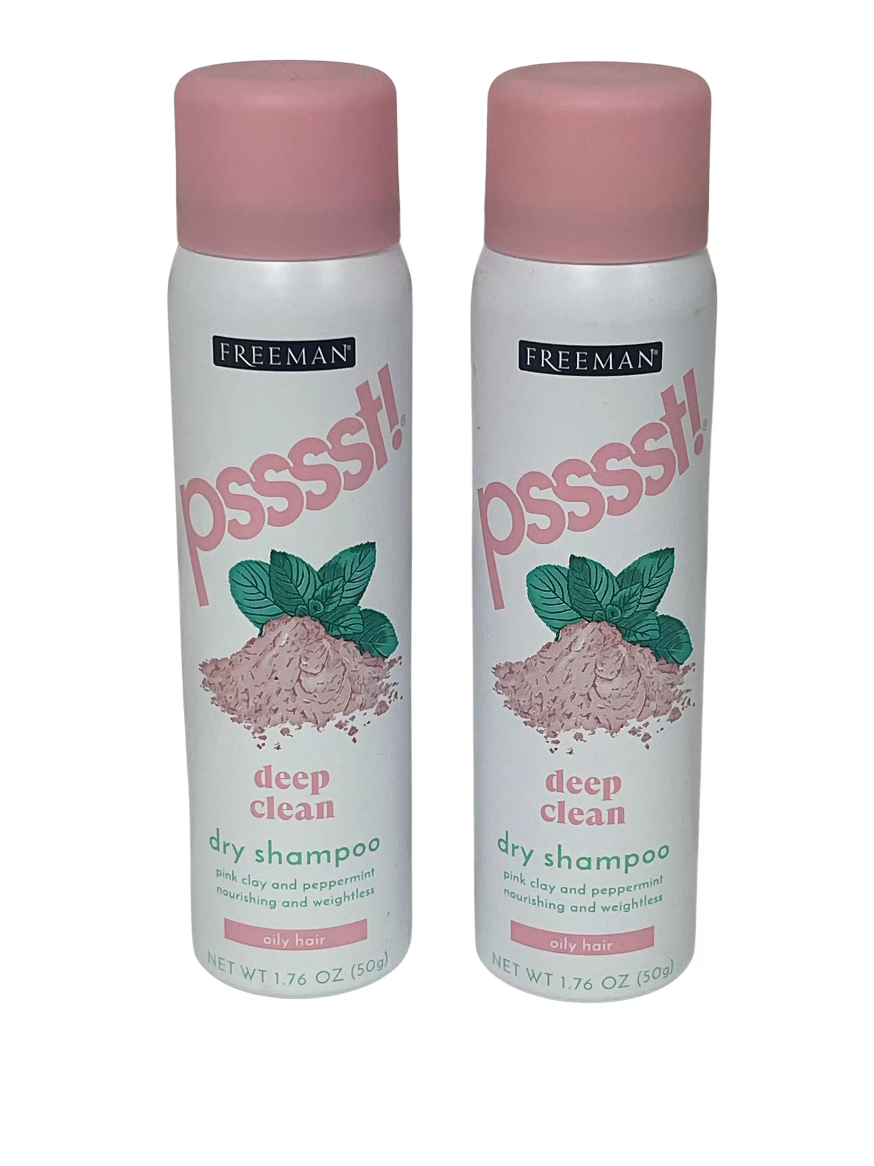 2 Pk Freeman Beauty Psssst! Deep Clean Dry Shampoo For Oily Hair TRAVEL SIZE