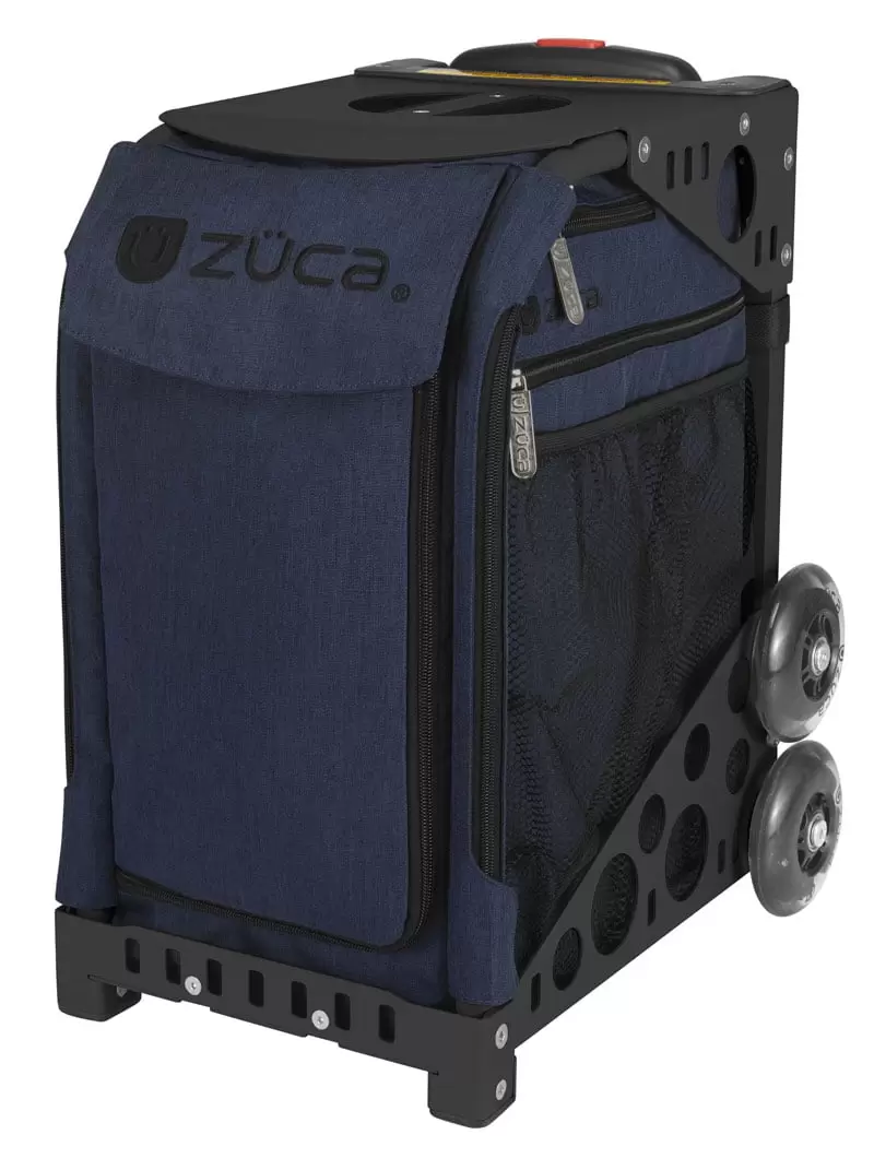 Zuca 18 Sport Bag - Cobalt with Flashing Wheels (Black Frame)