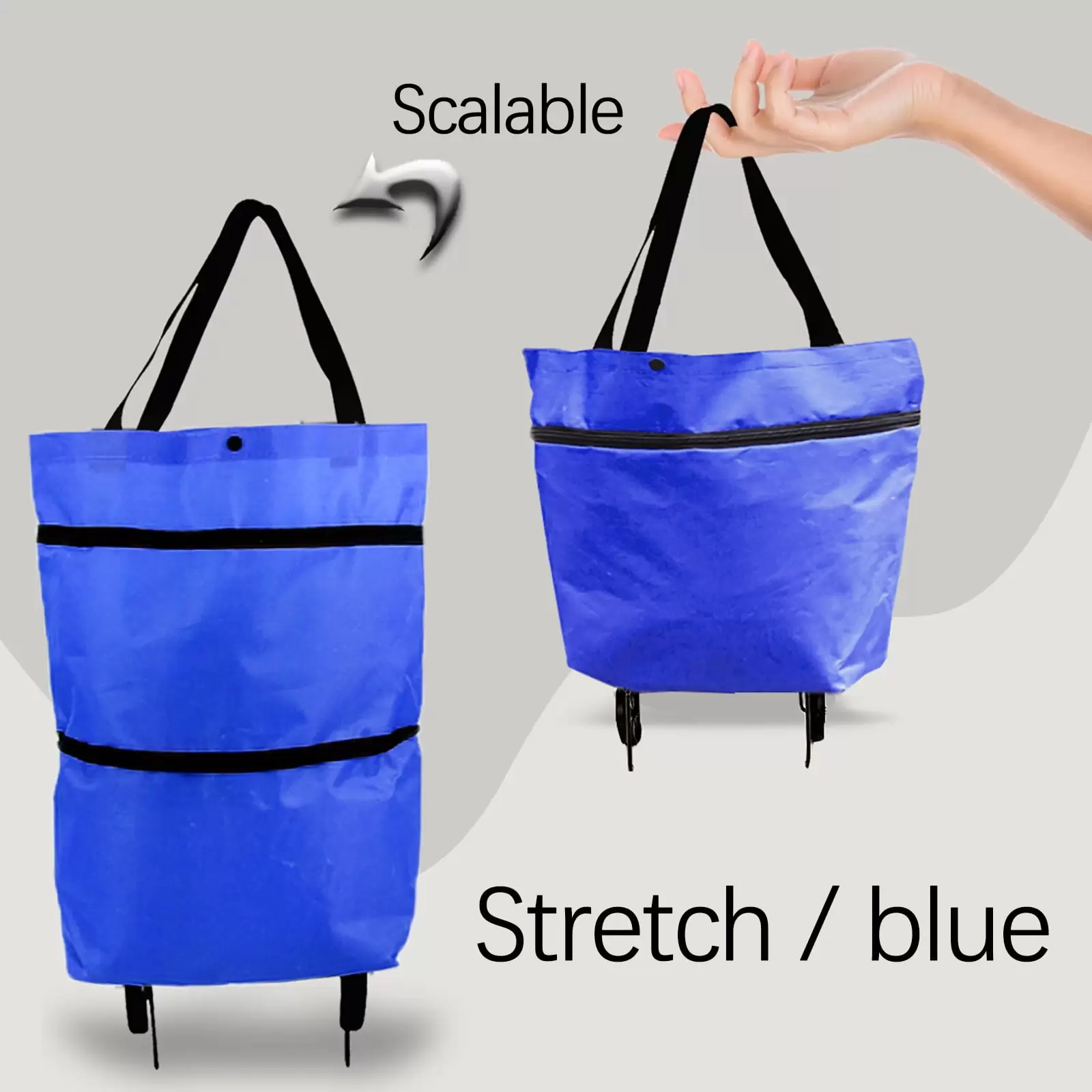 airpow Travel Storage Bag Portable Shopping Wheel Bag Tug Bag Telescopic Roller Bag Supermarket Shopping Bag Shopping Cart Foldable Backpack Organizer for Closet. Toys. Clothes. Home. office