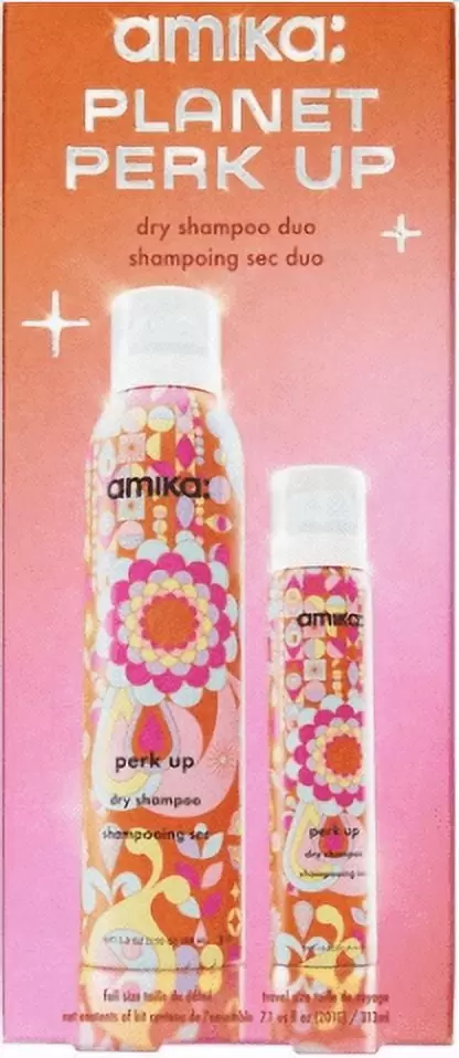 amika Dry Shampoo Gift Set 5.3 oz plus travel size 1.8 oz