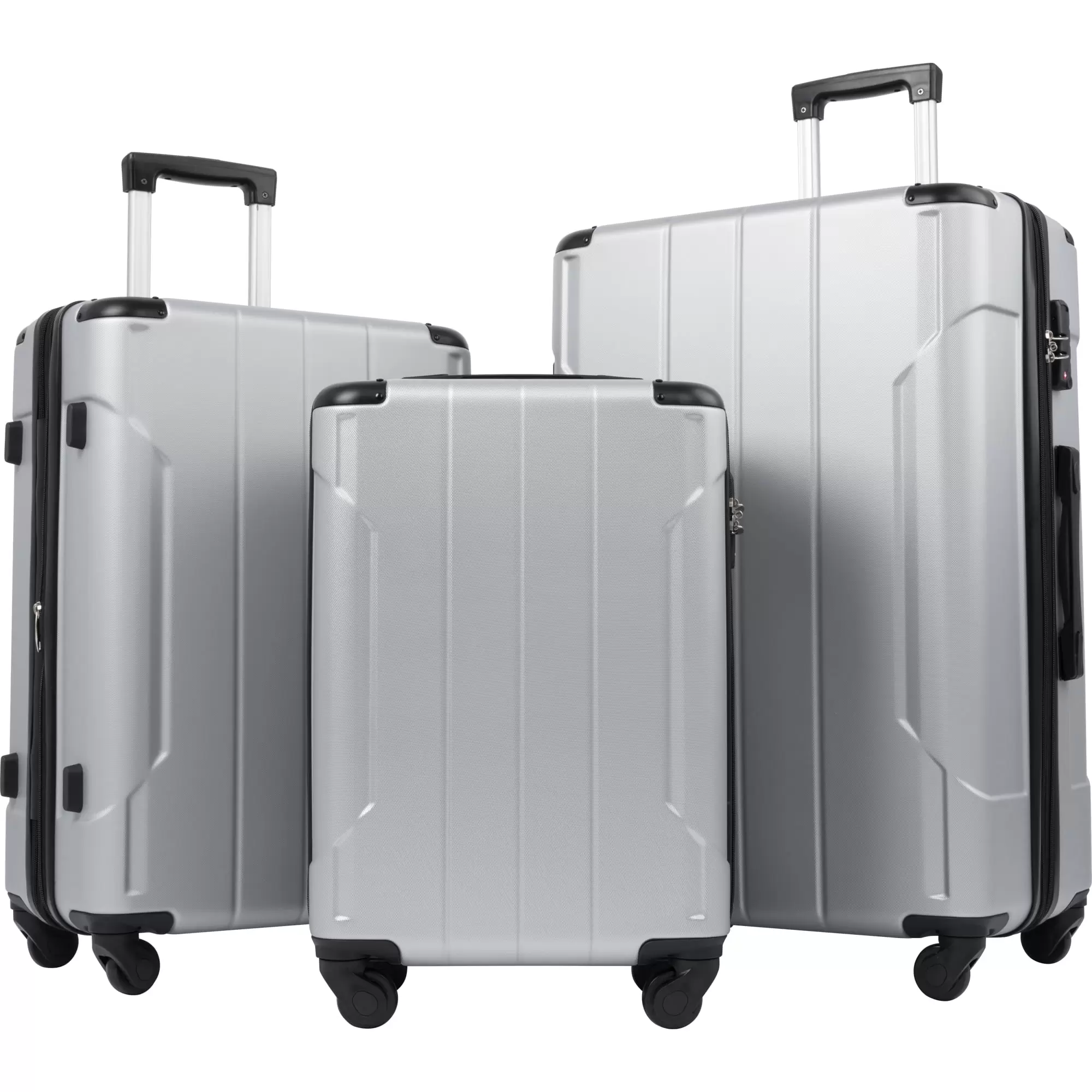 Hardshell Luggage Sets 3 Pcs Spinner Suitcase with TSA Lock Lightweight 20''24''28''