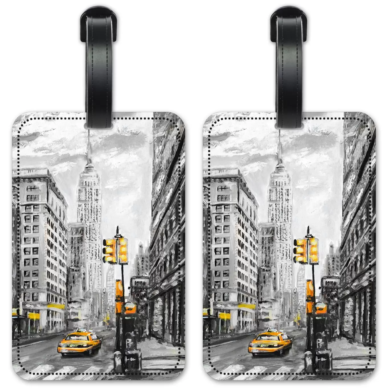 Love From New York - Luggage ID Tags / Suitcase Identification Cards - Set of 2