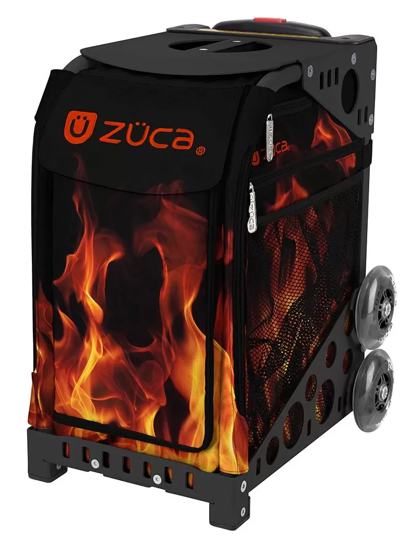 Zuca 18 Sport Bag - Blaze with Flashing Wheels (Black Frame)