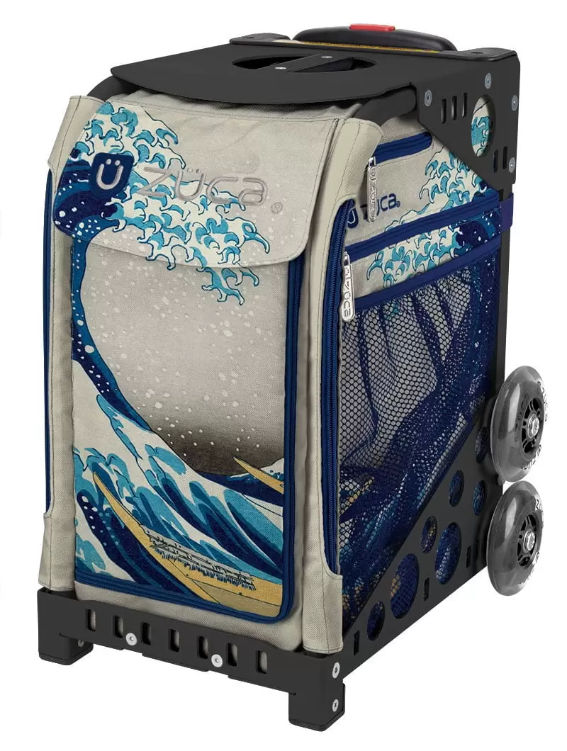 Zuca 18 Sport Bag - Great Wave with Flashing Frame (Black Frame)