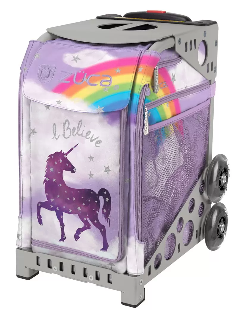 Zuca 18 Sport Bag - (Unicorn 2) with Flashing Wheels (Gray Frame)