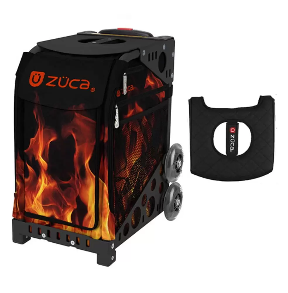 Zuca 18 Sport Bag - Blaze with Black/Pink Seat Cover (Black Non-Flashing Wheels Frame)