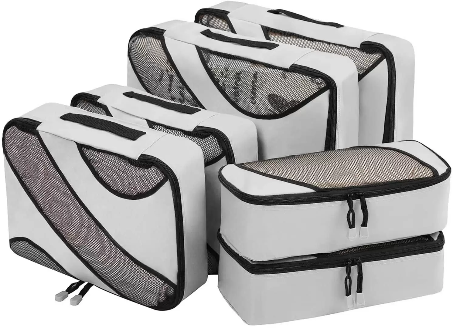 TINGOR 6 Set Packing Cubes.3 Various Sizes Travel Luggage Packing Organizers