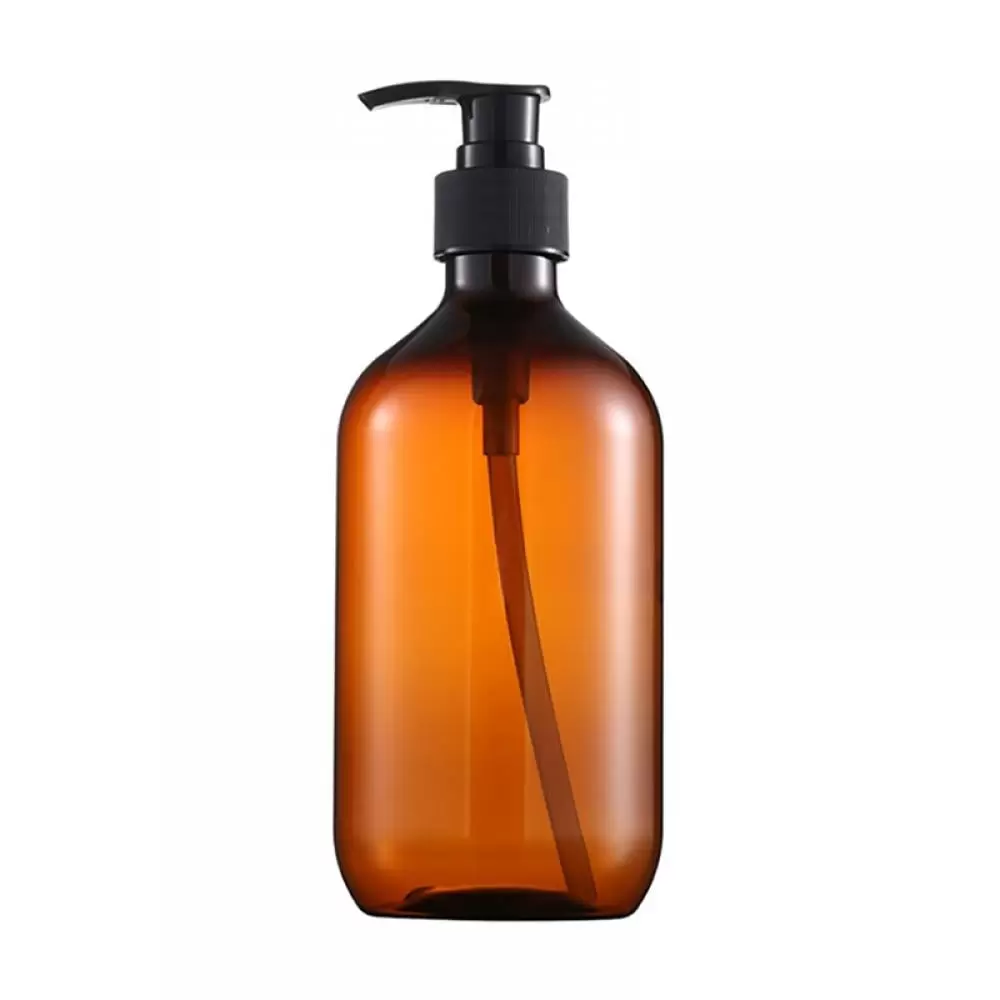 Amber Glass Bottle Bottles with Plastic Pump. Eco-friendly Refillable Bottle for Cooking Sauces.Essential Oils.Lotions.Organic Beauty Products