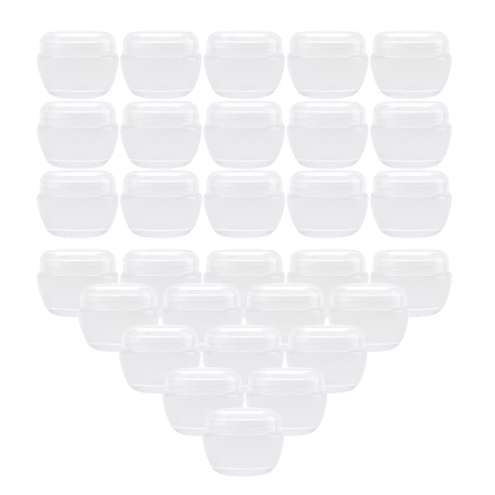 30 Pieces Cosmetic Jars with Lid Empty Small 10G Refillable Storage Pot Container Bottles for Lip Balms Balms Lotion Samples Travel Translucent