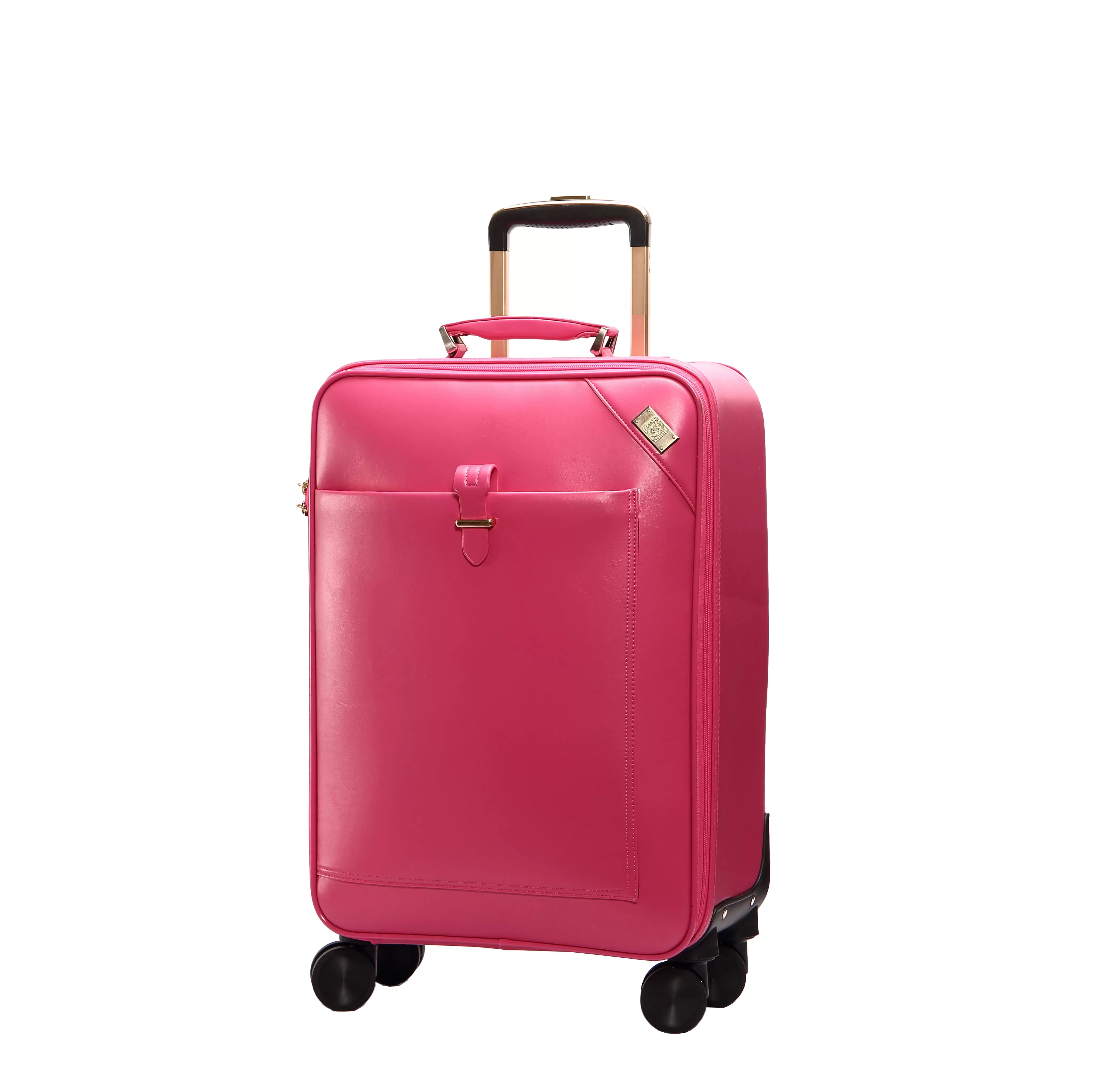 SEMMS LUXURY LEATHER LUGGAGE BOX 28 HOT PINK