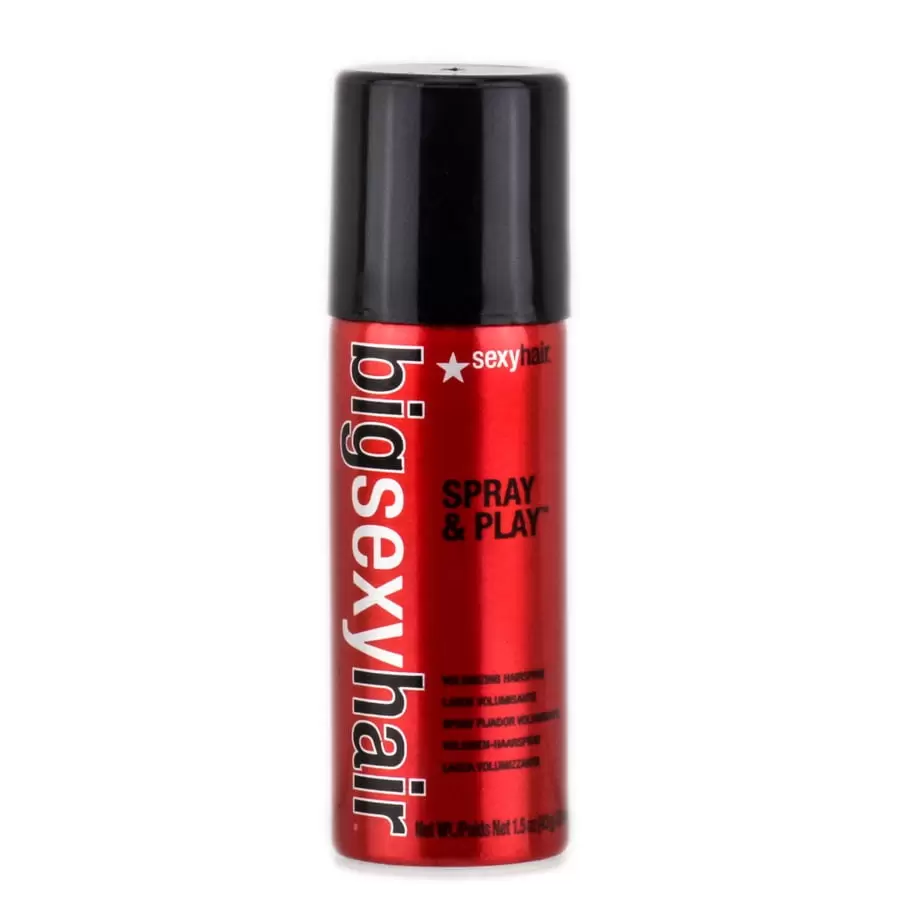 Big Sexy Hair Spray and Play Volumizing HairSpray - 1.5 oz / travel size - Pack of 1 with Sleek Comb