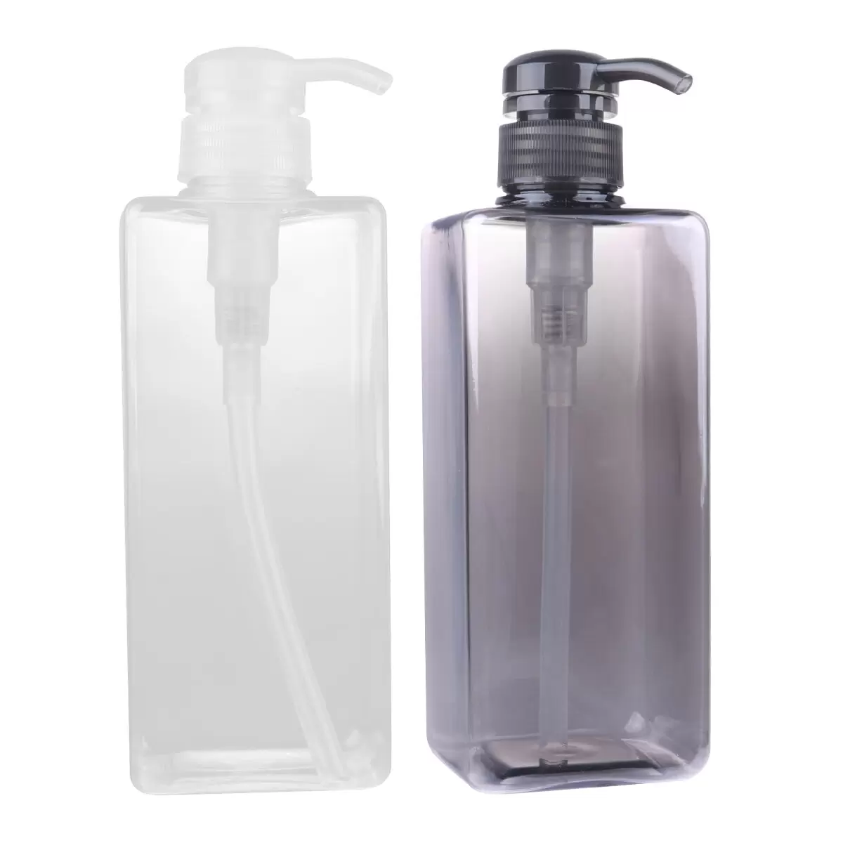 2 Pcs 600ml Shower Gel Bottles Containers Plastic Pump Bottles Refillable Shampoo Container Liquid Bottle for Home Bathroom (Blac