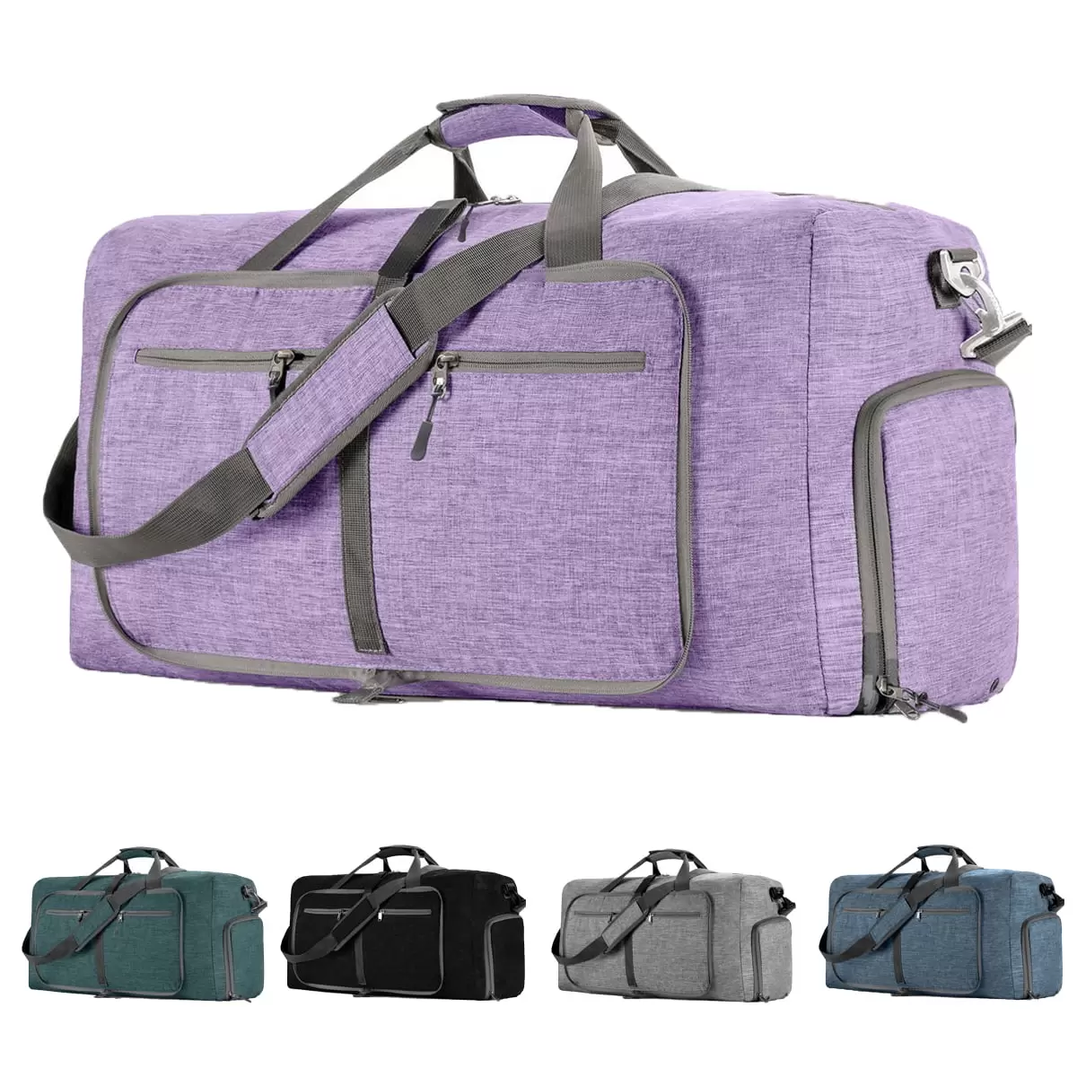 Large Capacity Folding Travel Bag Sport Bag Solid Color Large Capacity Travel Bag