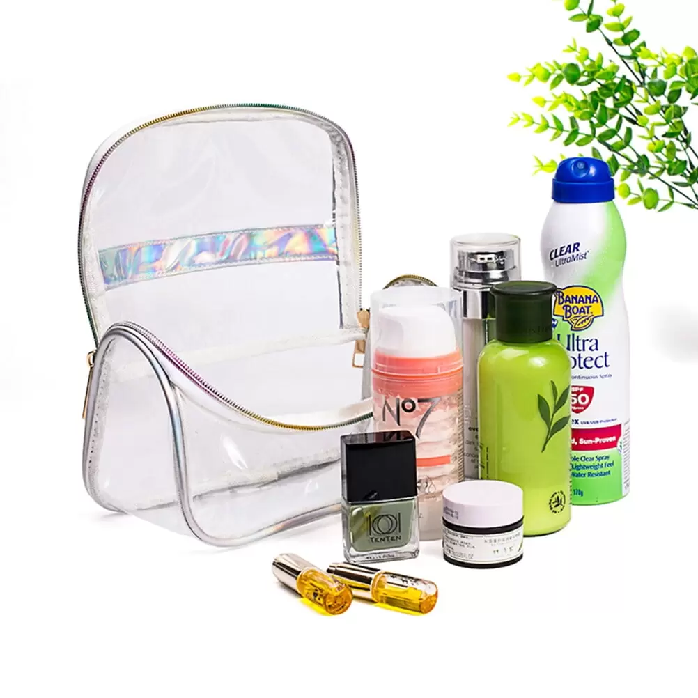 Transparent Toiletry Bag Portable Travel Toiletry Bag Storage Bag for Women Use Size L