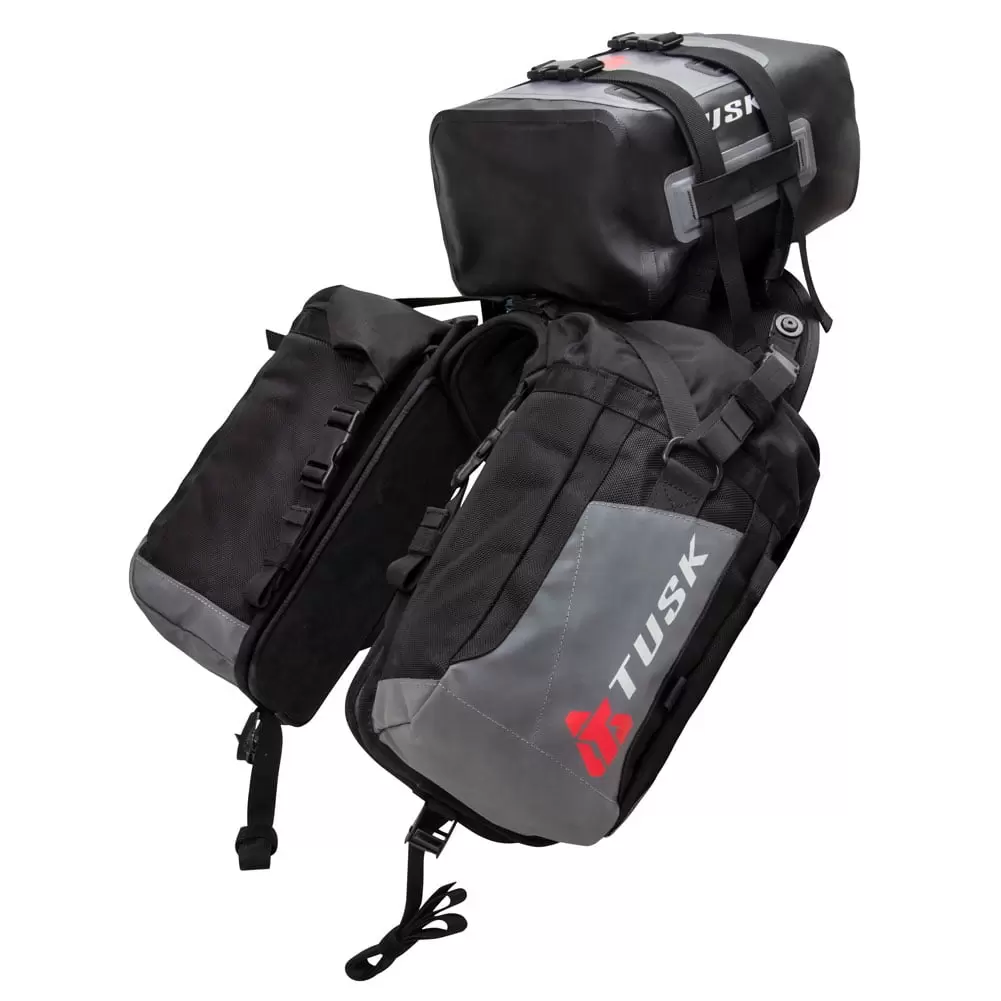 Tusk Excursion Rackless Luggage System w/ X-Small Dry Duffel Tail Bag Standard Heat Shield