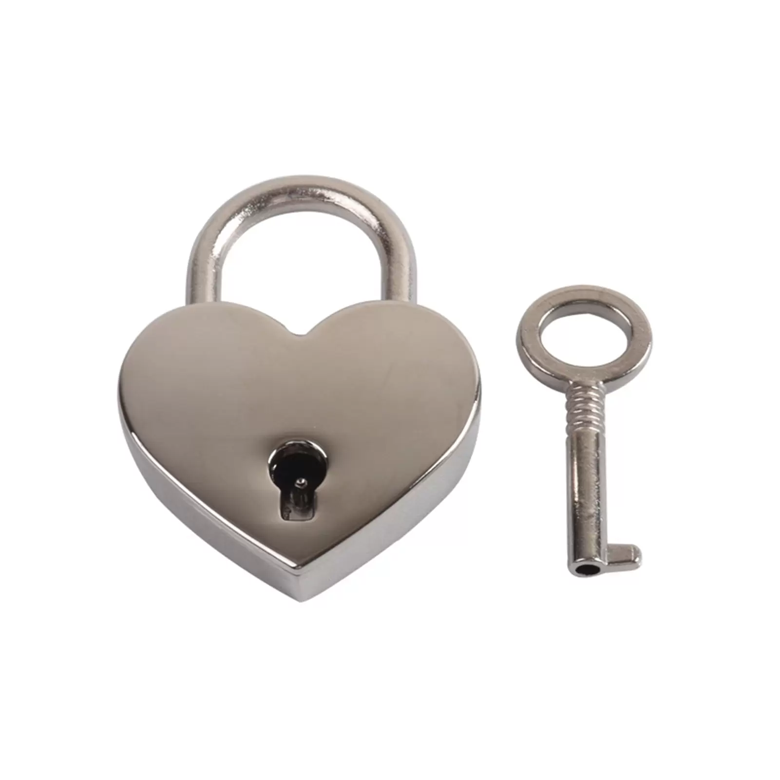 Hesroicy Vintage Heart Shape Mini Padlock Bag Travel Suitcase Luggage Box Case Key Lock