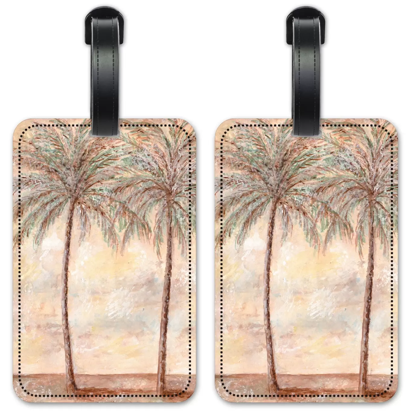 Palm Trees - Luggage ID Tags / Suitcase Identification Cards - Set of 2