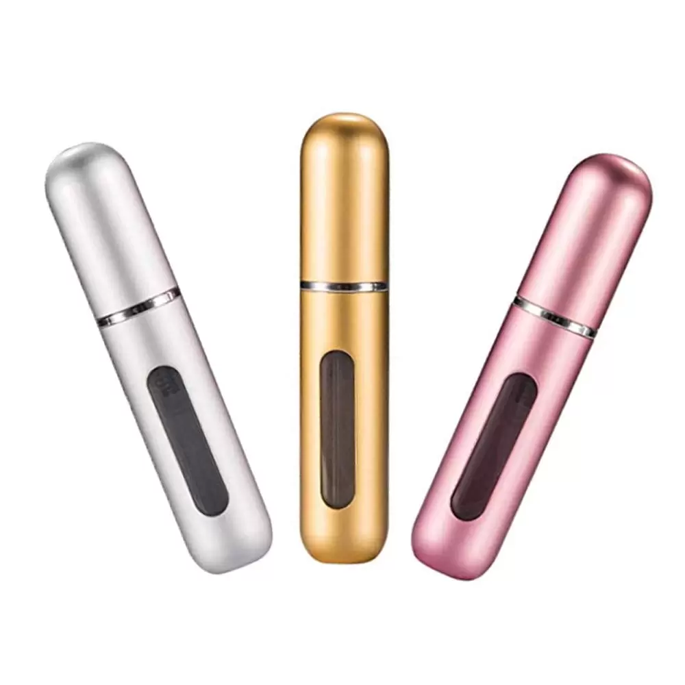 Mini Refillable Perfume Portable Atomizer Bottle Refillable Perfume Spray. Refill Pump Case for Traveling and Outgoing (5ml. 3 Pack)